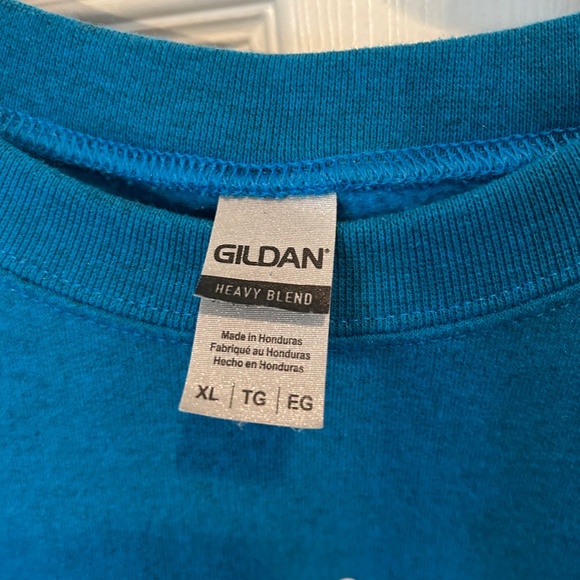 Teal Blue Christian-Themed Humorous Pullover Sweatshirt XL - Picture 3 of 4